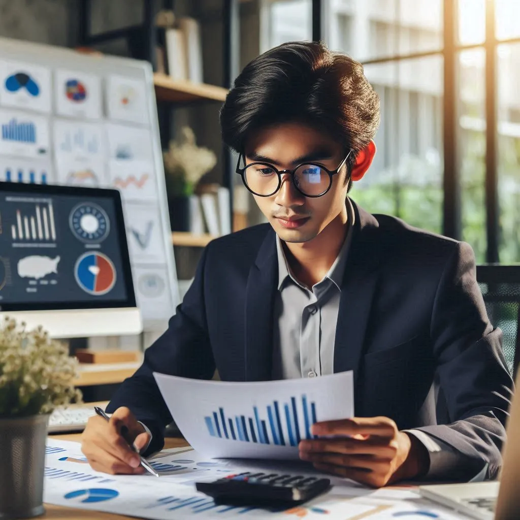 Advogado analisando documentos com cliente